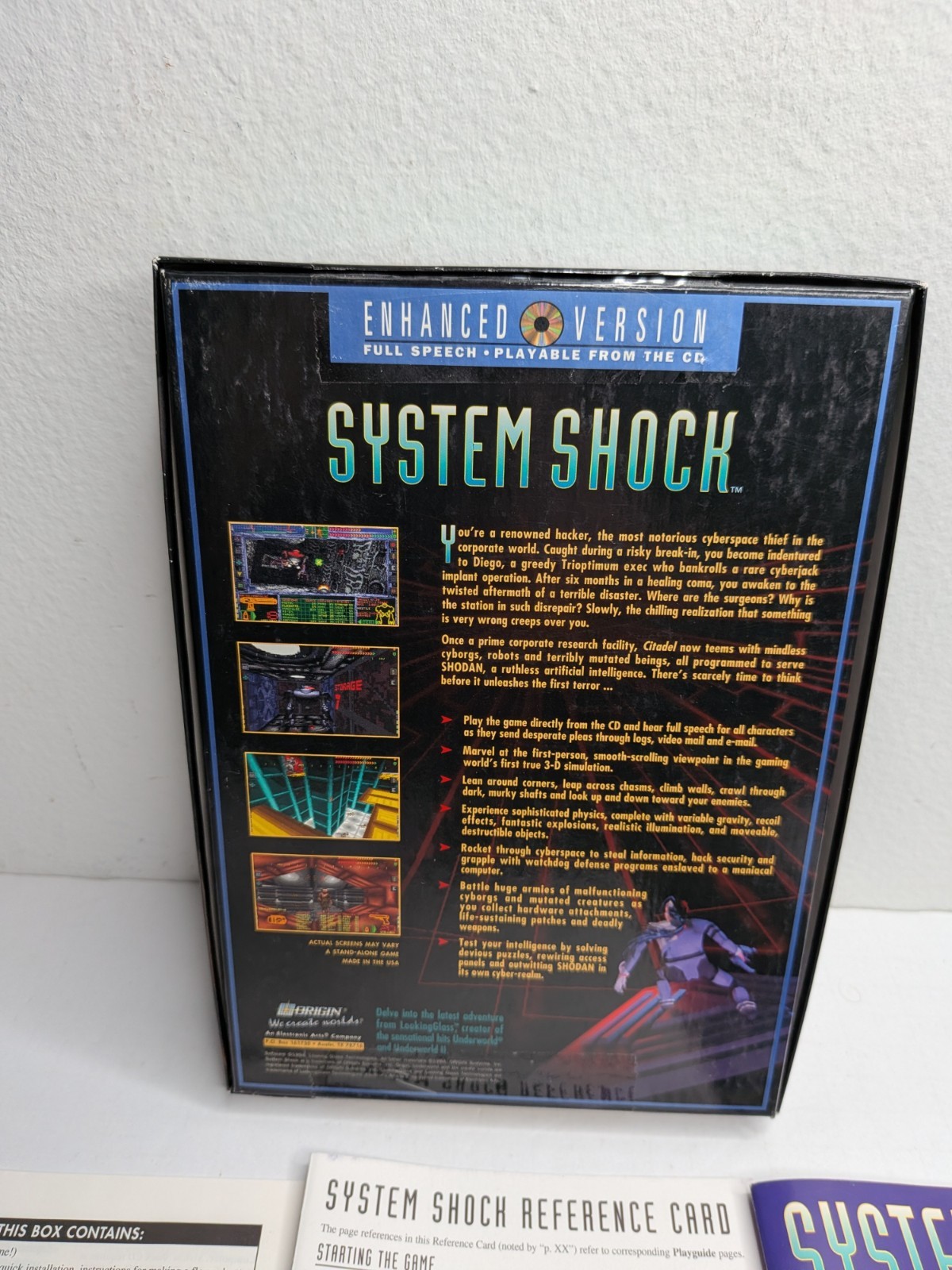 System Shock: Enhanced Version (Origin, 1994) (MS-DOS, CD-ROM) 100% CIB