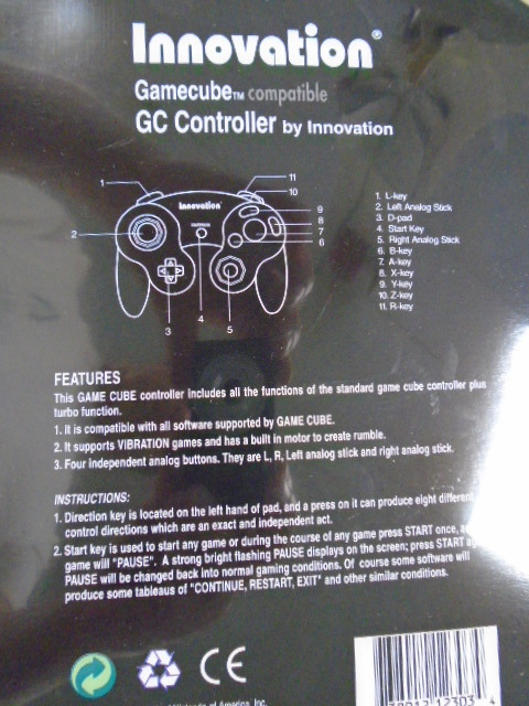 Brand New Controller for Nintendo GameCube Wii Clear Blue Game Cube