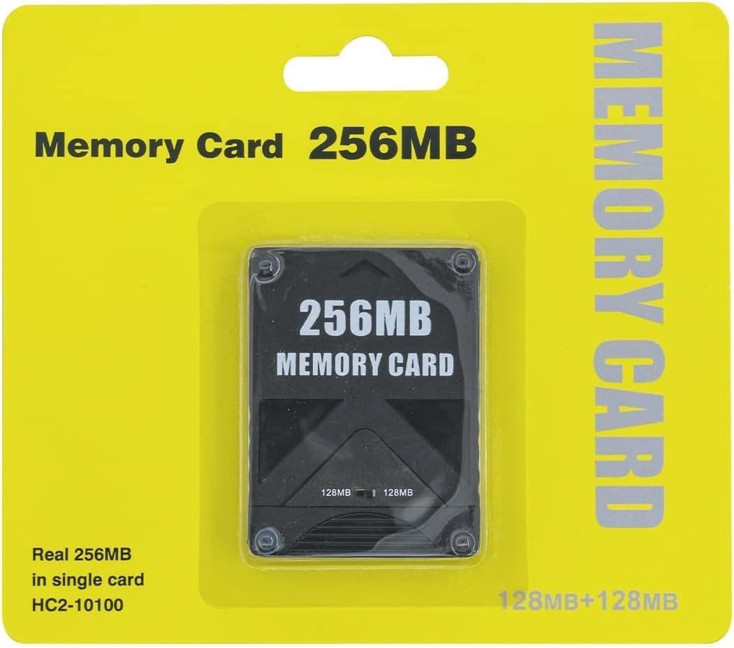 Mcbazel 256MB Memory Card for PlayStation 2, High Speed Game Black