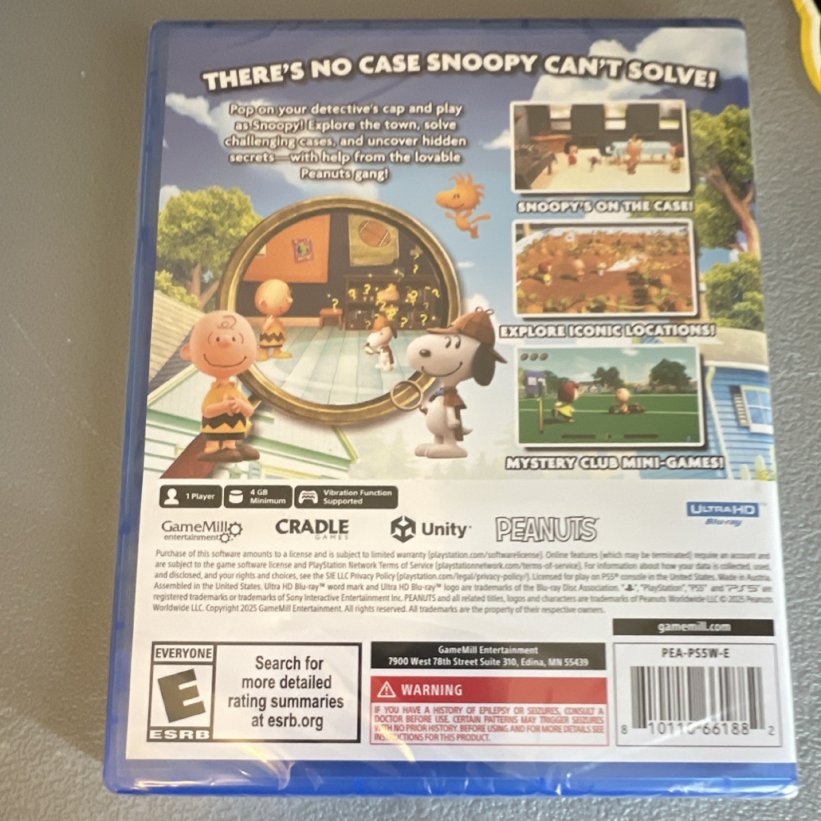 GameMill Snoopy: The Great Mystery Club PS5 Peanuts Mystery E NTSC 2025 Vib