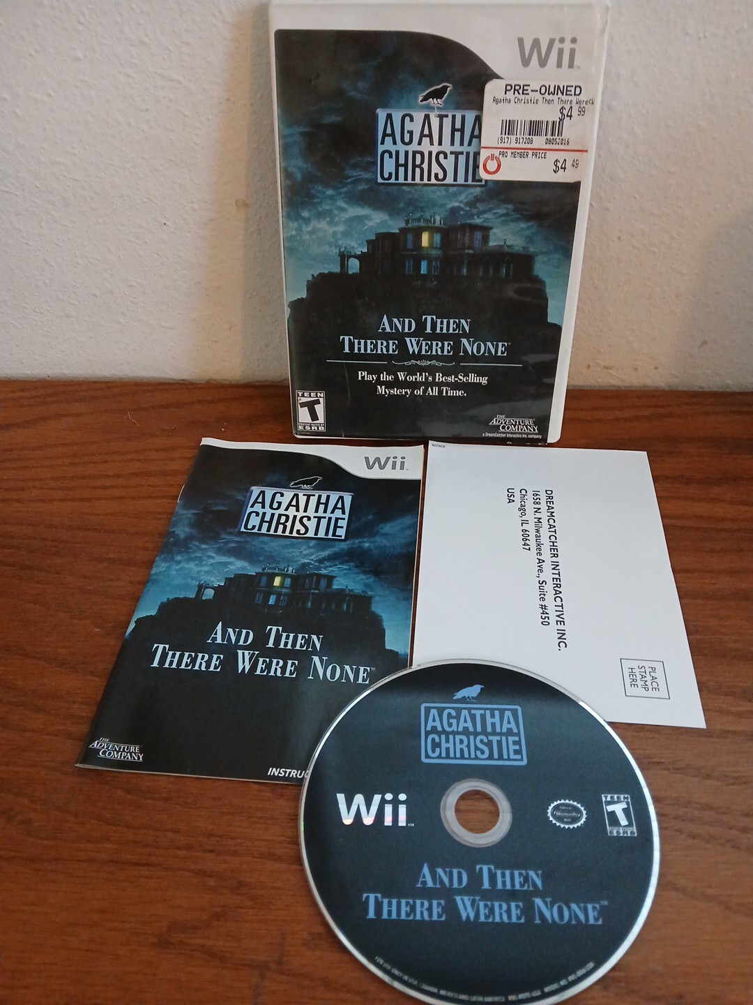 Agatha Christie: And Then There Were None (Nintendo Wii, 2008) CIB