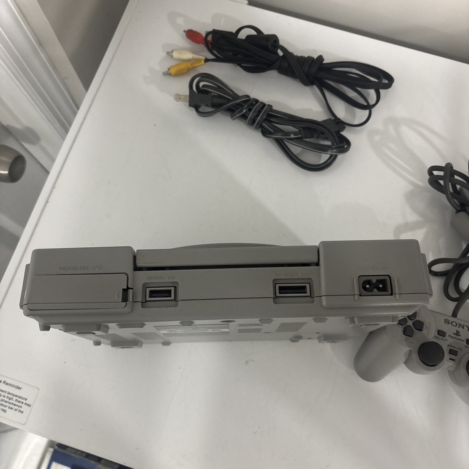 Sony PlayStation 1 Console Wired RCA RF Cables Not Tested