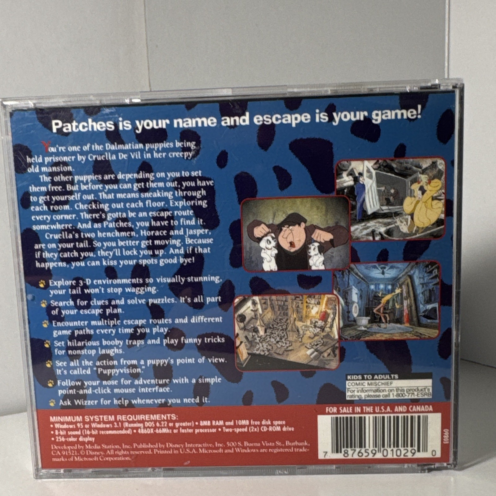 Disney Interactive 101 Dalmatians: Escape from Devil Manor PC CD-ROM