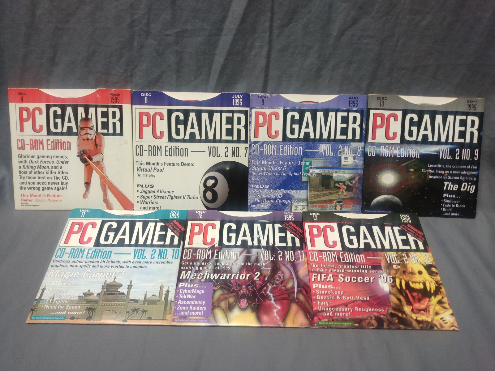 PC Gamer Demo Disc Lot (56) – 1995 to 2005 Various Retro Vintage