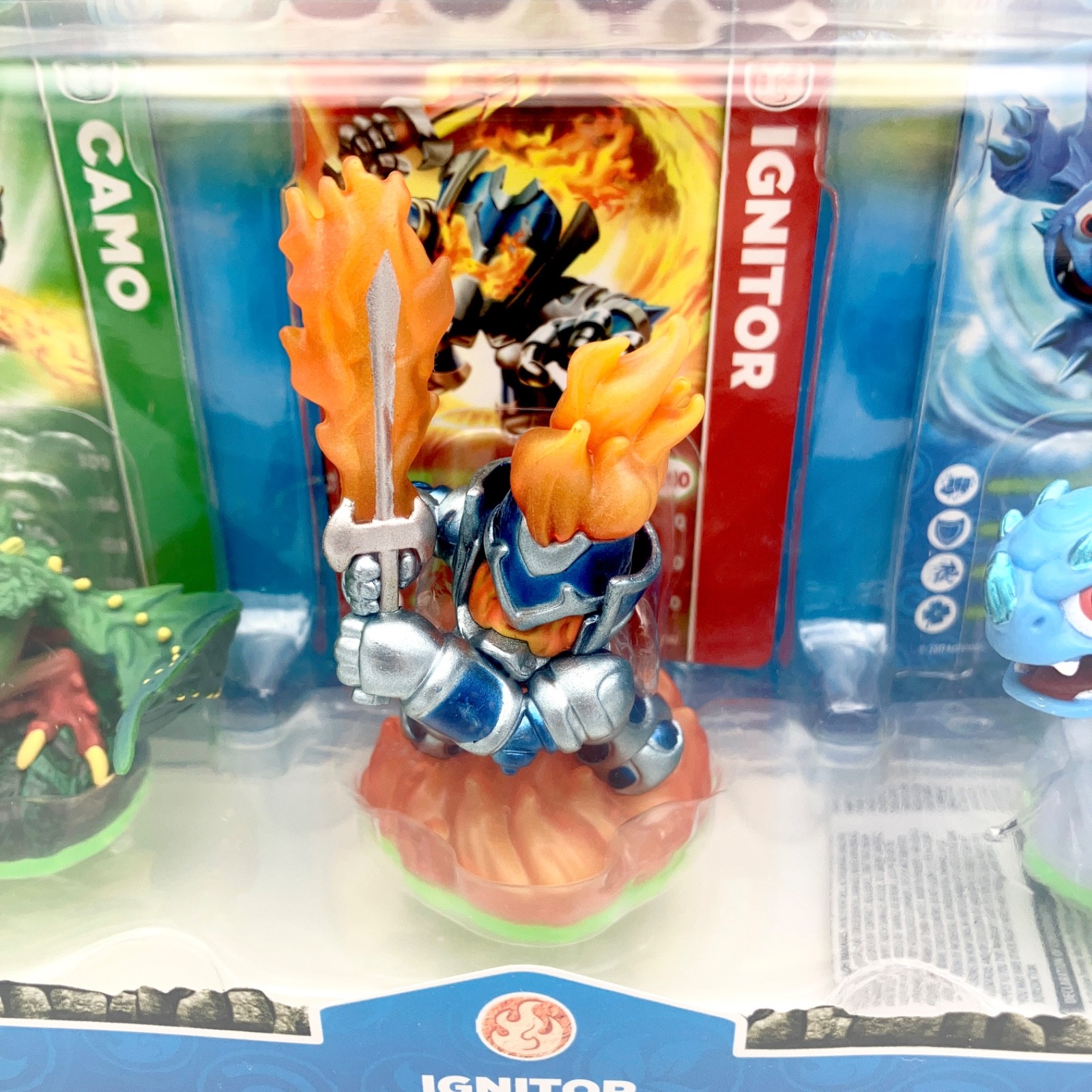 Skylanders Spyros Adventure 3 Pack Camo Ignitor Warnado Figures NEW