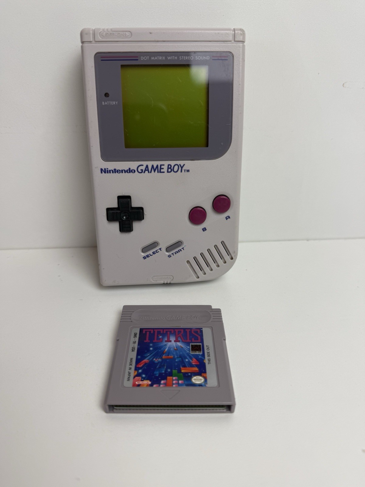 Original Nintendo Gameboy Console System Fully Working & Tetris! No Dead Lines!