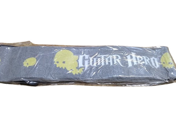 NEW Guitar Hero Red Octane Brand Black w/ YELLOW SKULL Replacement STRAP rock