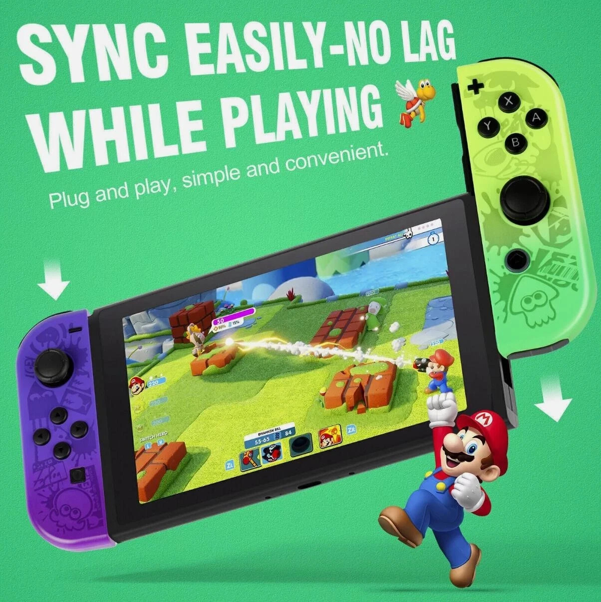 Wireless Gamepad Left & Right Game Controller For Nintendo Switch Joy-Con1-Pair