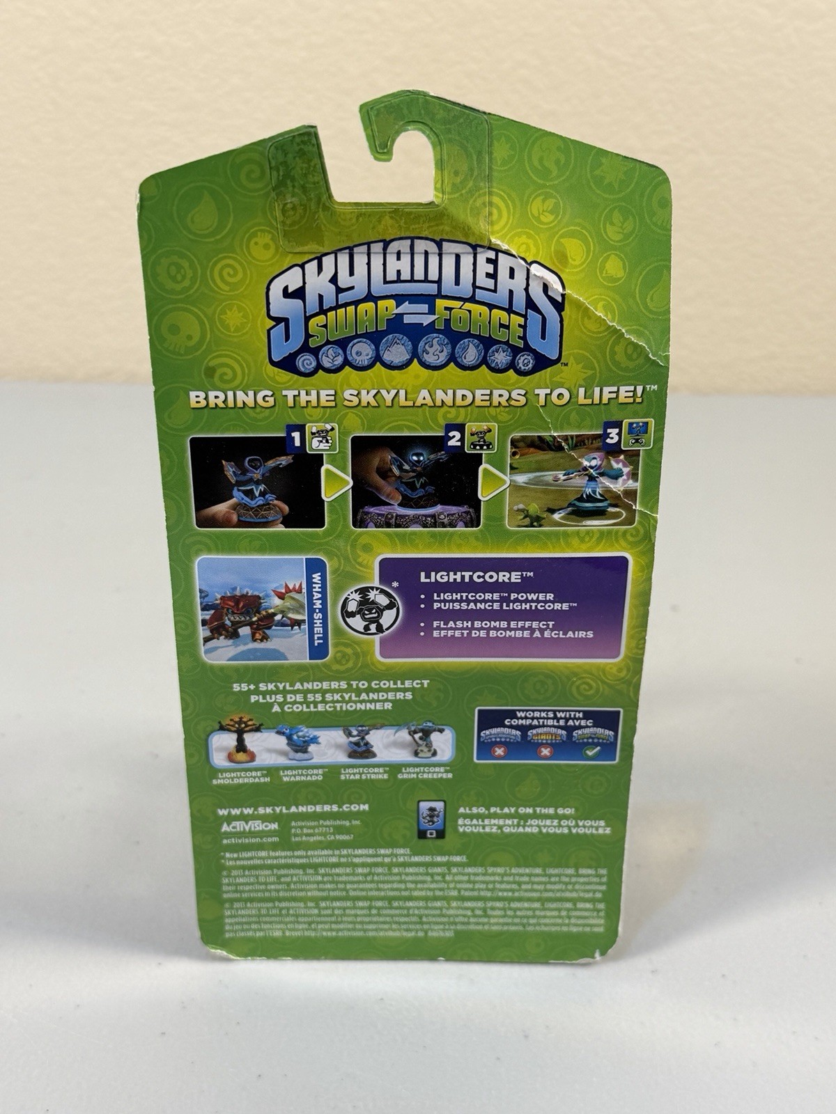 Skylanders Swap Force WHAM-SHELL Lightcore Activision Video Game Figure