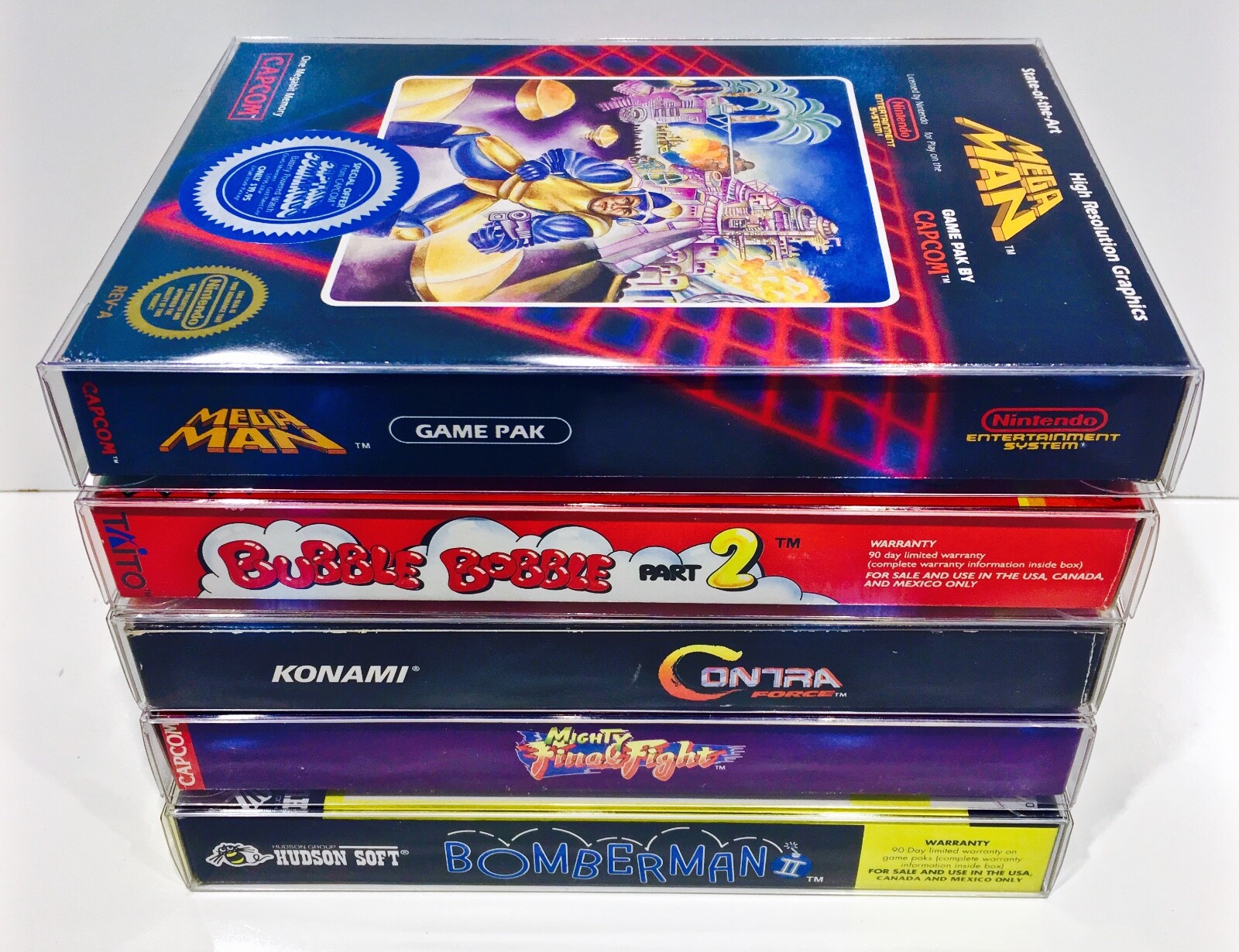 150 NINTENDO NES Box Protectors Custom Made Clear Video Game Display Cases CIB
