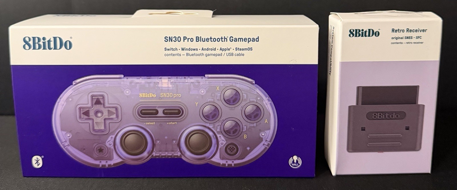 8BitDo SN30 Pro Bluetooth Gamepad for Switch, Windows, Android, Apple & Receiver