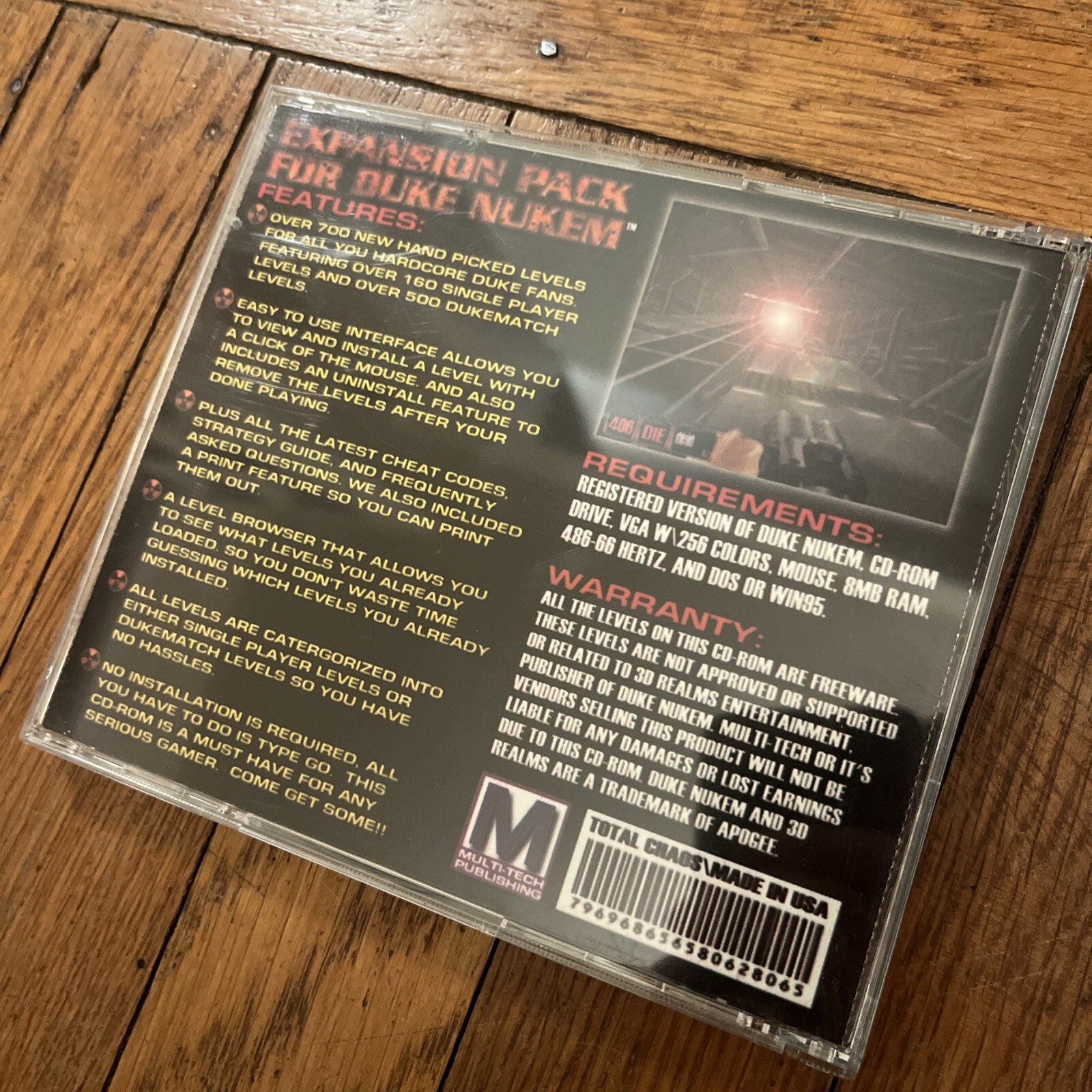 Duke Nukem 3D Atomic Edition Total Chaos Pack Shareware Sybex Companion CD RARE