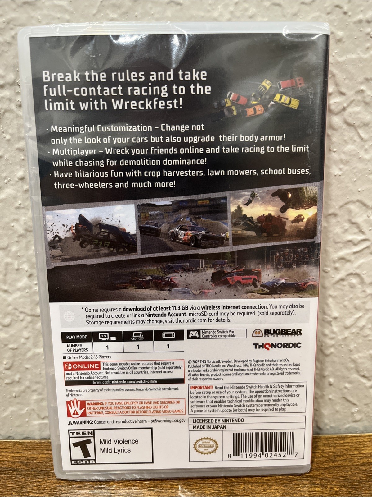 Wreckfest – Nintendo Switch – NO GAME CARD – BRAND NEW SEALED FAST SHIPPING!