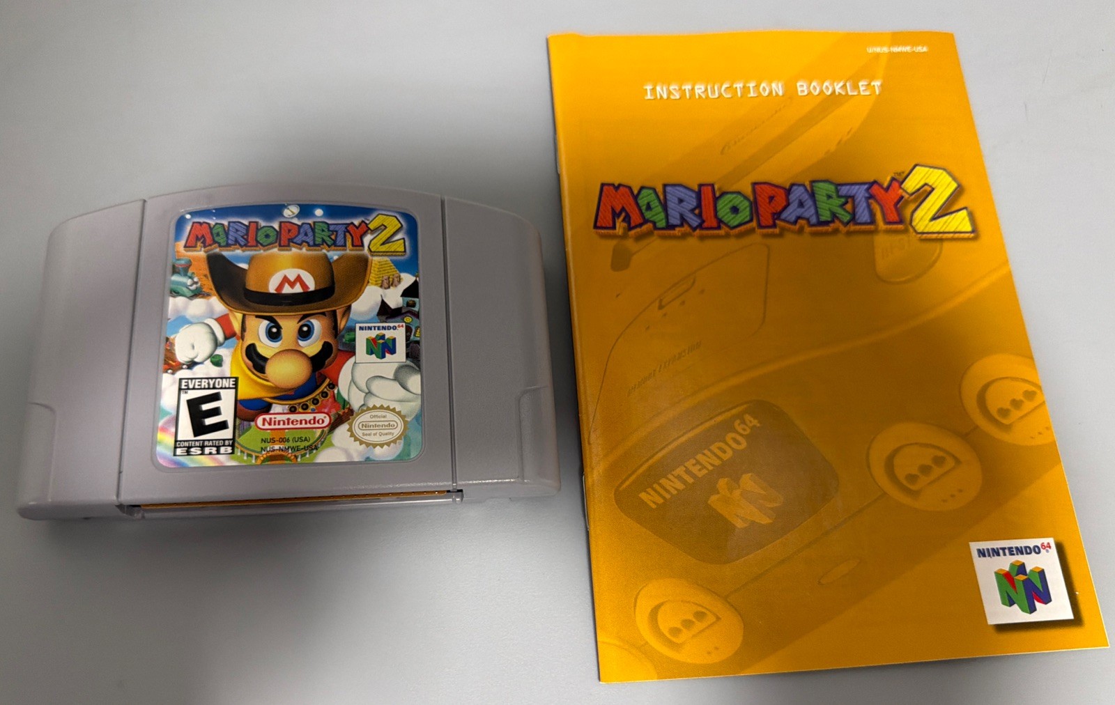 Mario Party 2 Nintendo 64 N64 Cartridge w/ Manual Authentic Tested *GREAT LABLE*