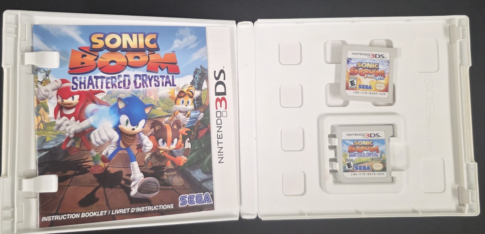 Sonic Boom: Shattered Crystal + Fire & Ice Bundle (Nintendo 3DS) Lot Tested