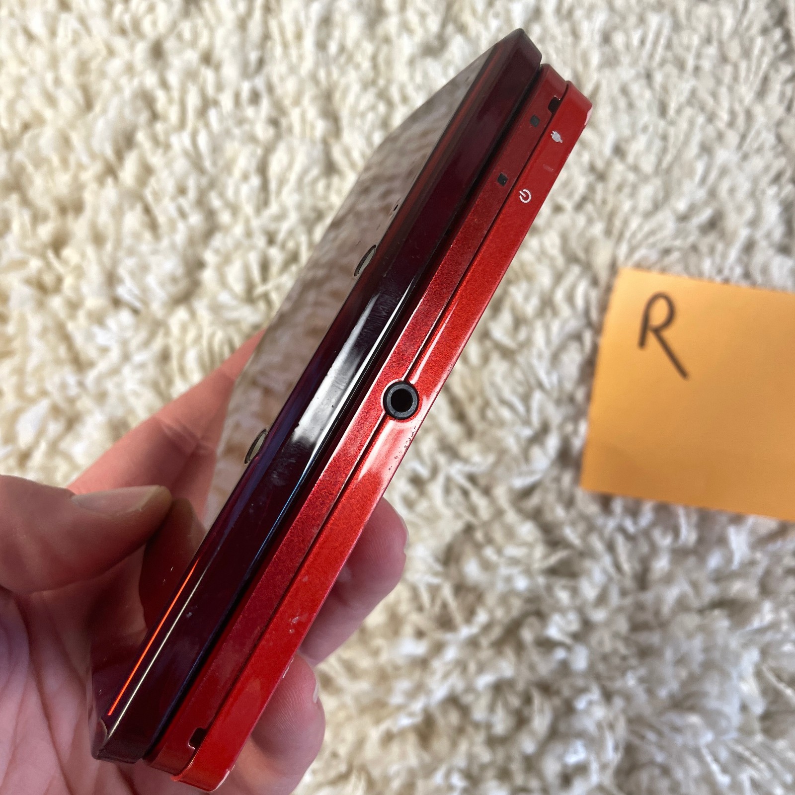 Nintendo 3DS Flame Red Handheld Console System CTR-001 READ