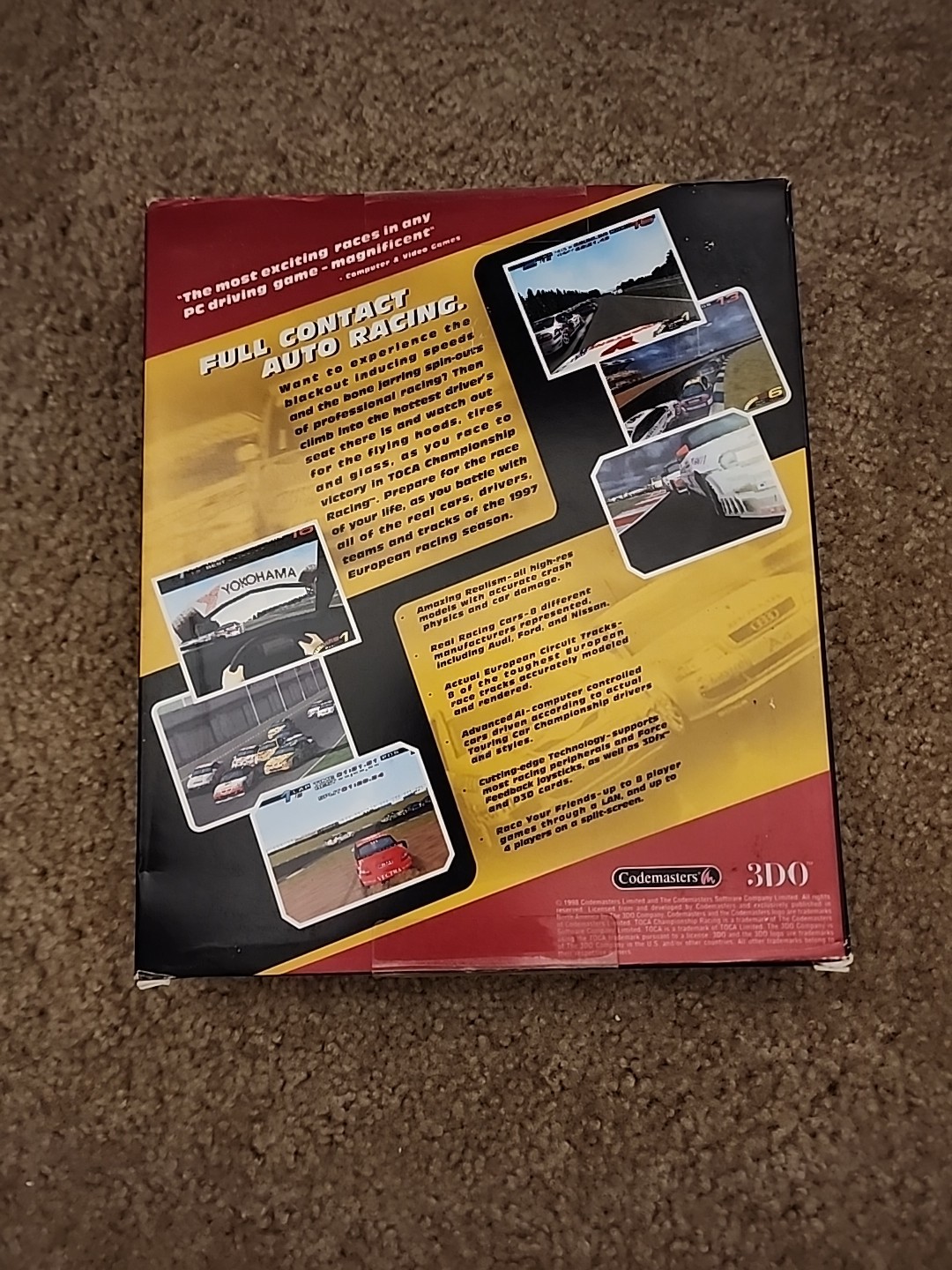 SEALED BIG BOX BRAND NEW ULTRA RARE ToCA Championship Racing (PC, 1998) 3DO