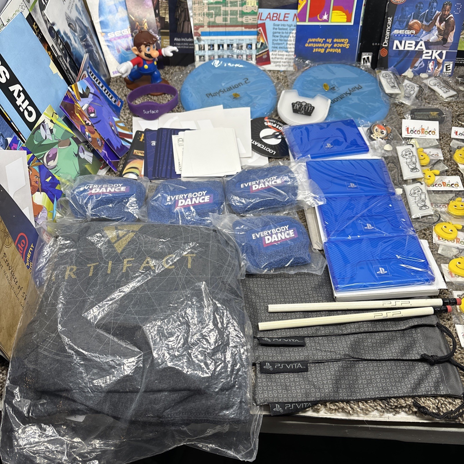 Video Game Lot Stuff Lot Promo Items Cables Random Stuff