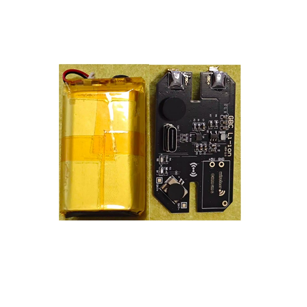 FOR Game Boy Color GBC Rechargeable Battery Li-ion Lithium Mod USB-C