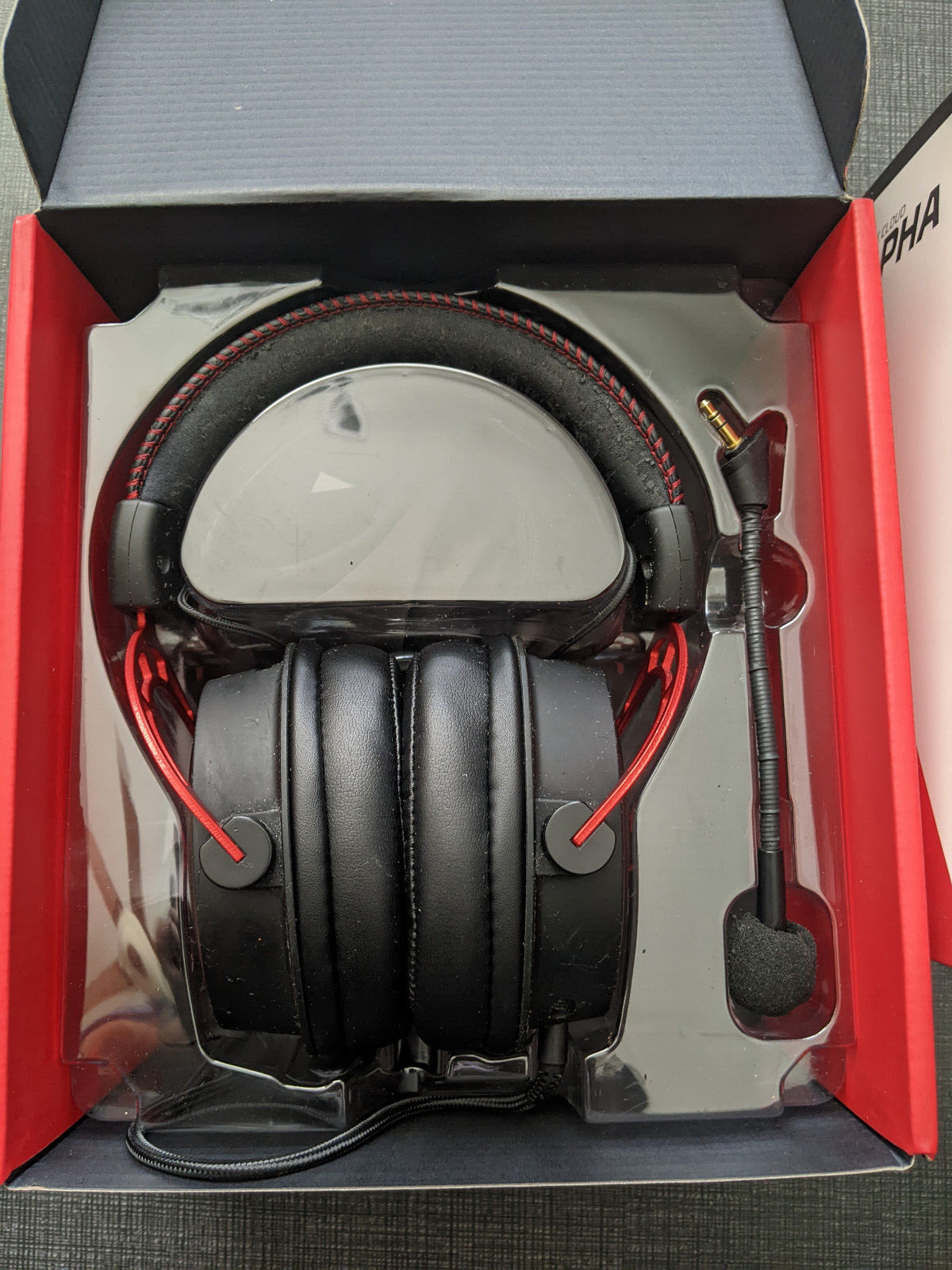 USED HyperX Cloud Alpha Wired Gaming Headset – Black/Red