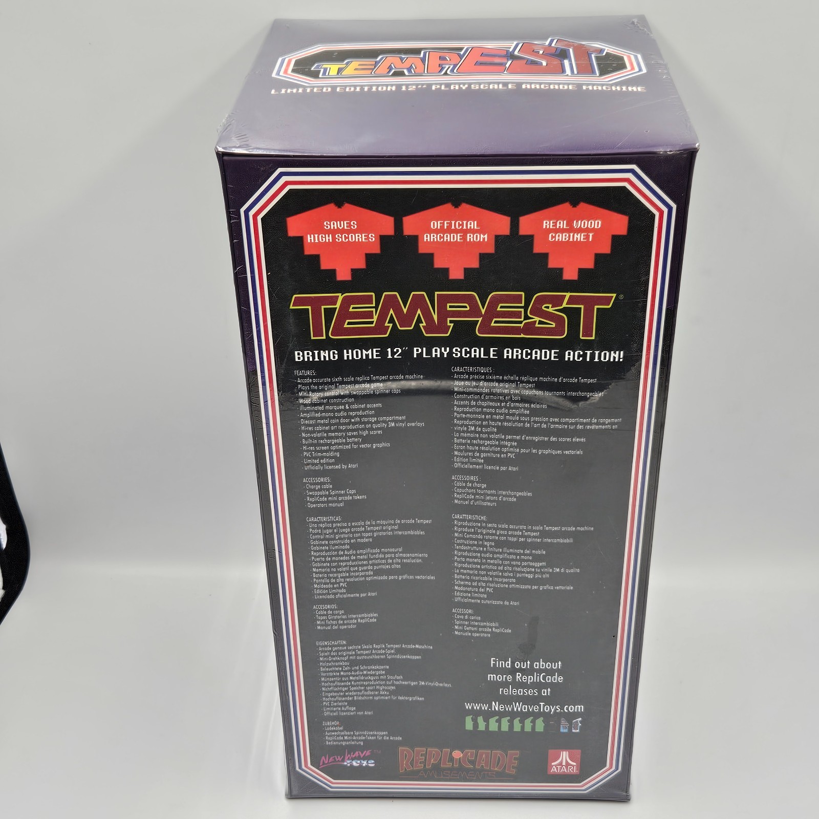 Tempest Limited Edition 12 Inch Play Scale Arcade Machine – New Wave Toys – New