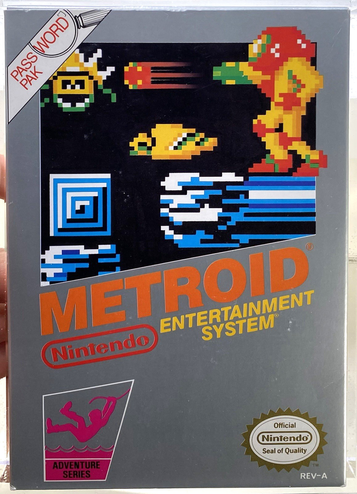 Metroid Nintendo NES New 1989 VGA Q 85 Archival Qualified White Oval Seal