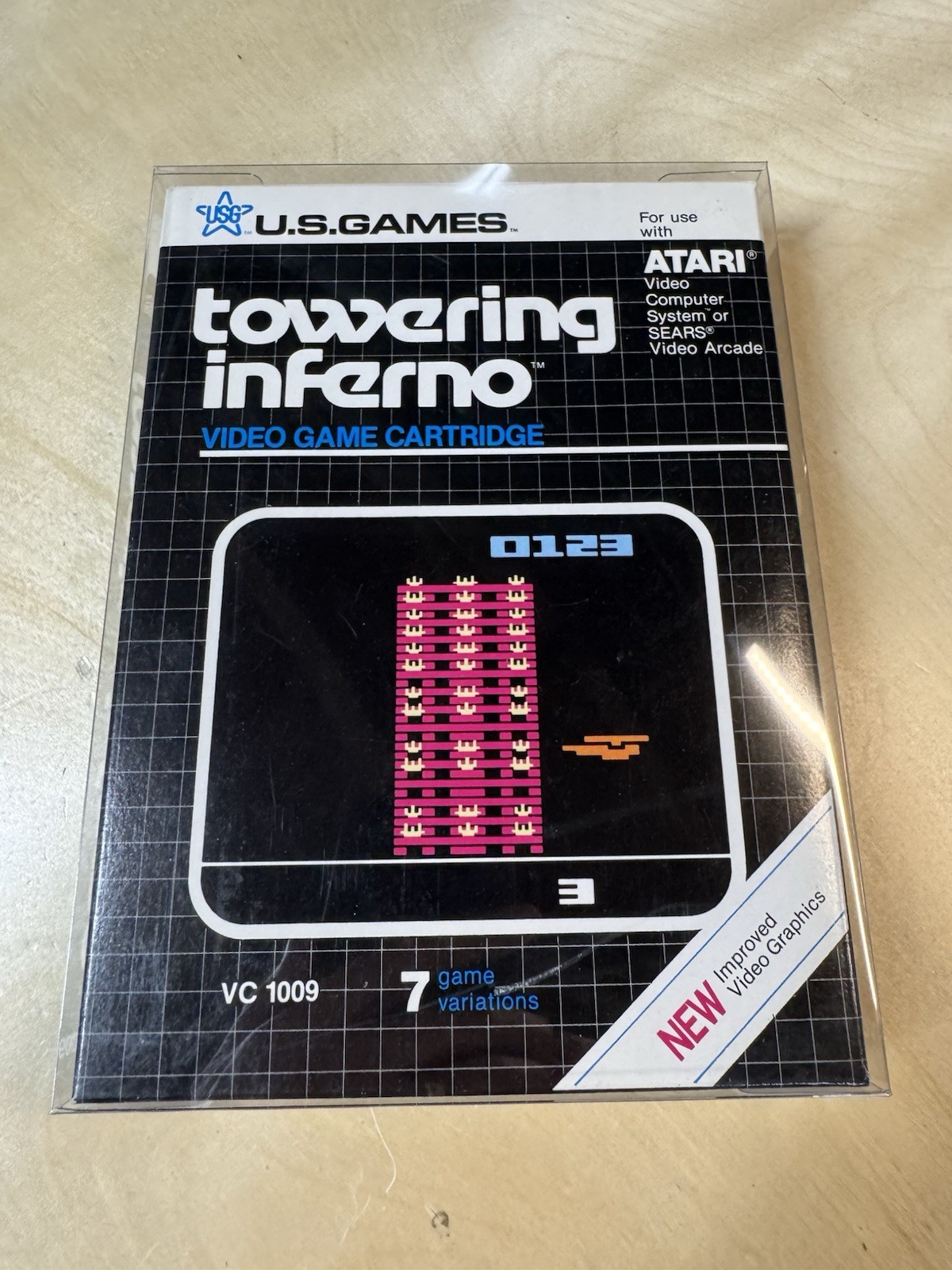 Atari 2600 Space Jockey – Towering Infernal – Sneak’n Peek – 3 Games – All CIB