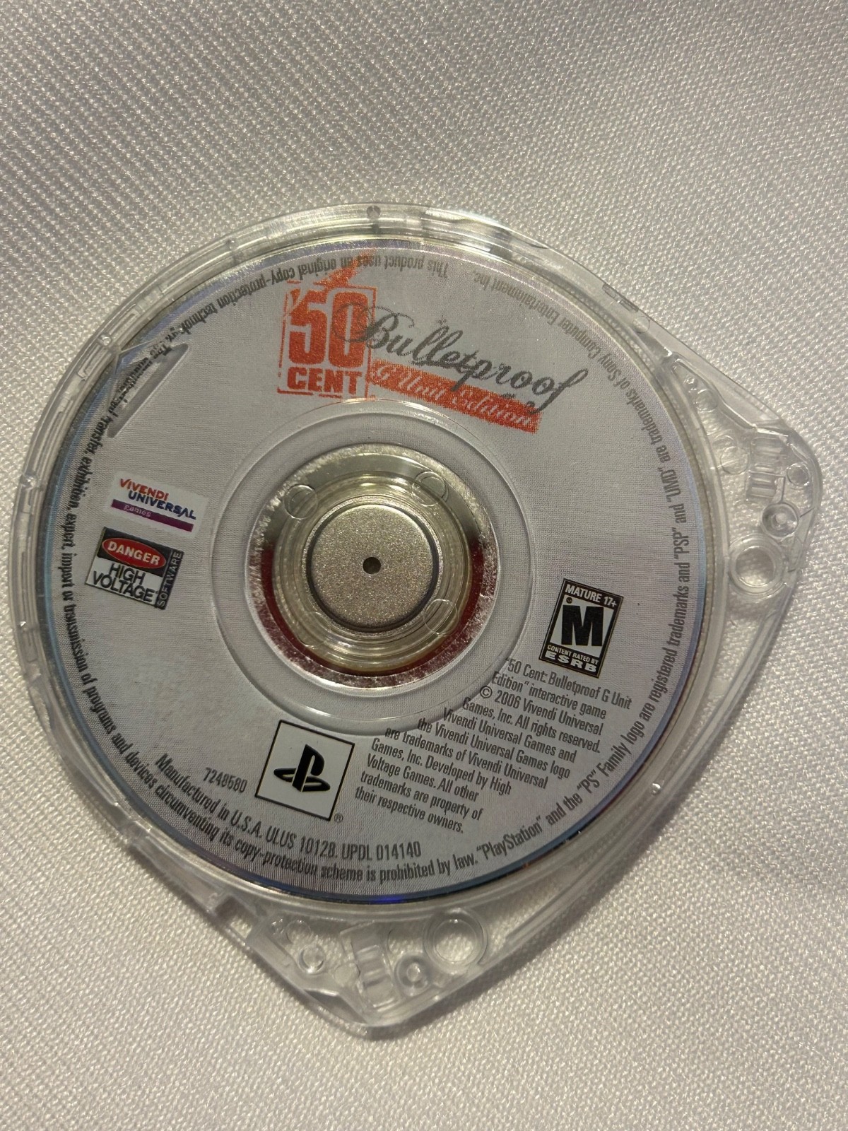 50 Cent Bulletproof G Unit Edition PSP Game disc UMD Only
