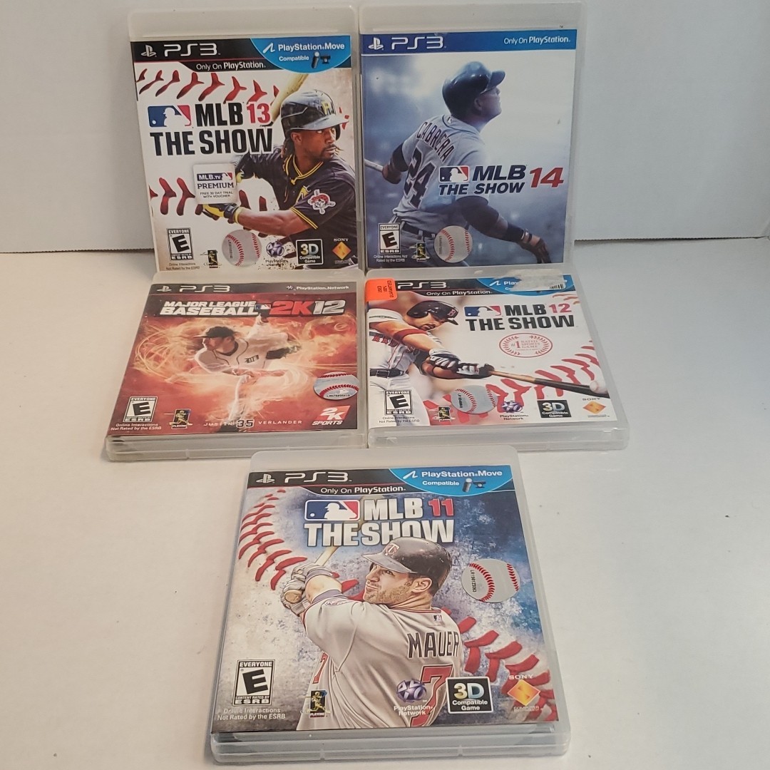 Playstation PS3 Game Lot Of 5 MLB The Show 11 12 13 14 Baseball Lot 2K12