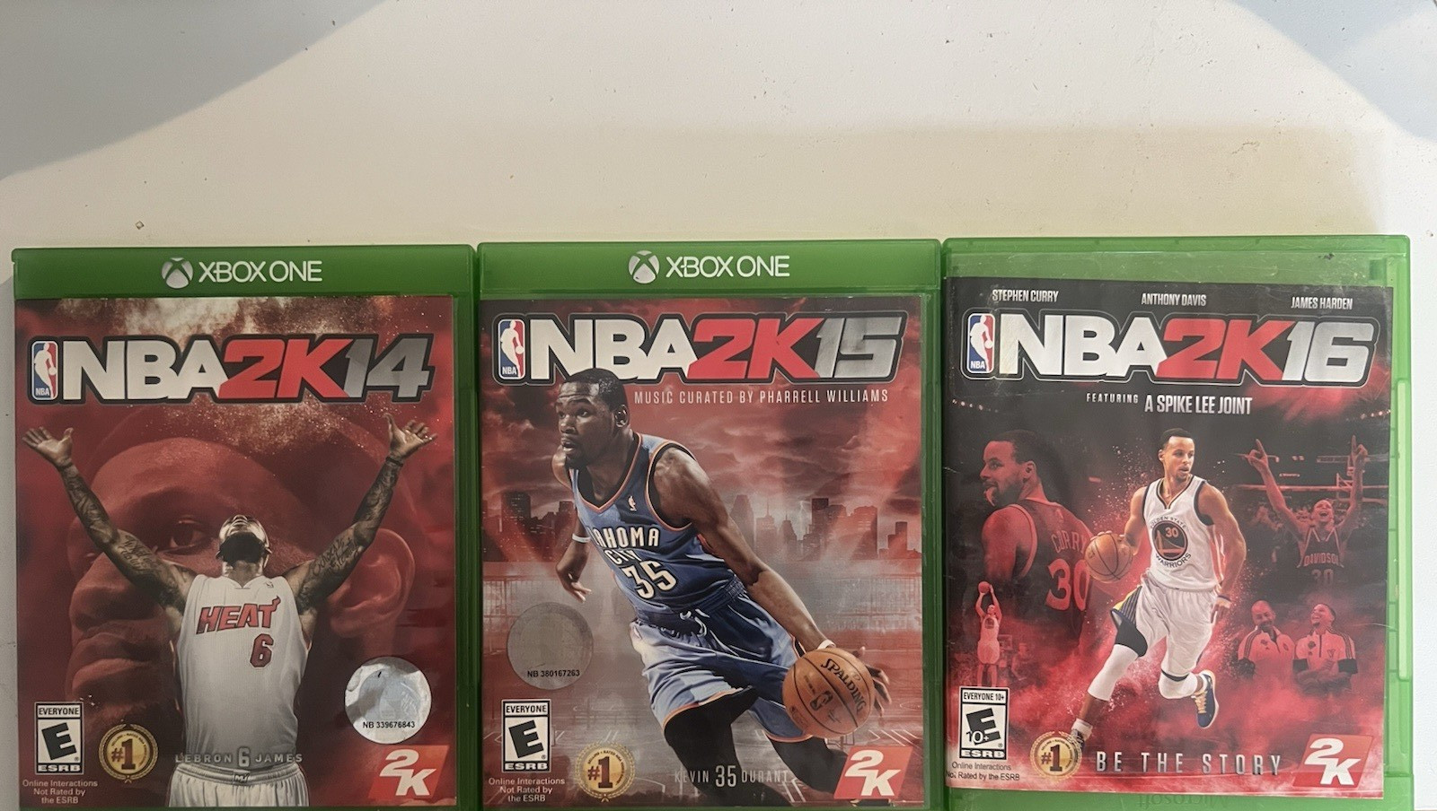 nba 2k 14,15,16,18,21 lot of (5) and nba live 16,18 lot of (2) for xbox/x