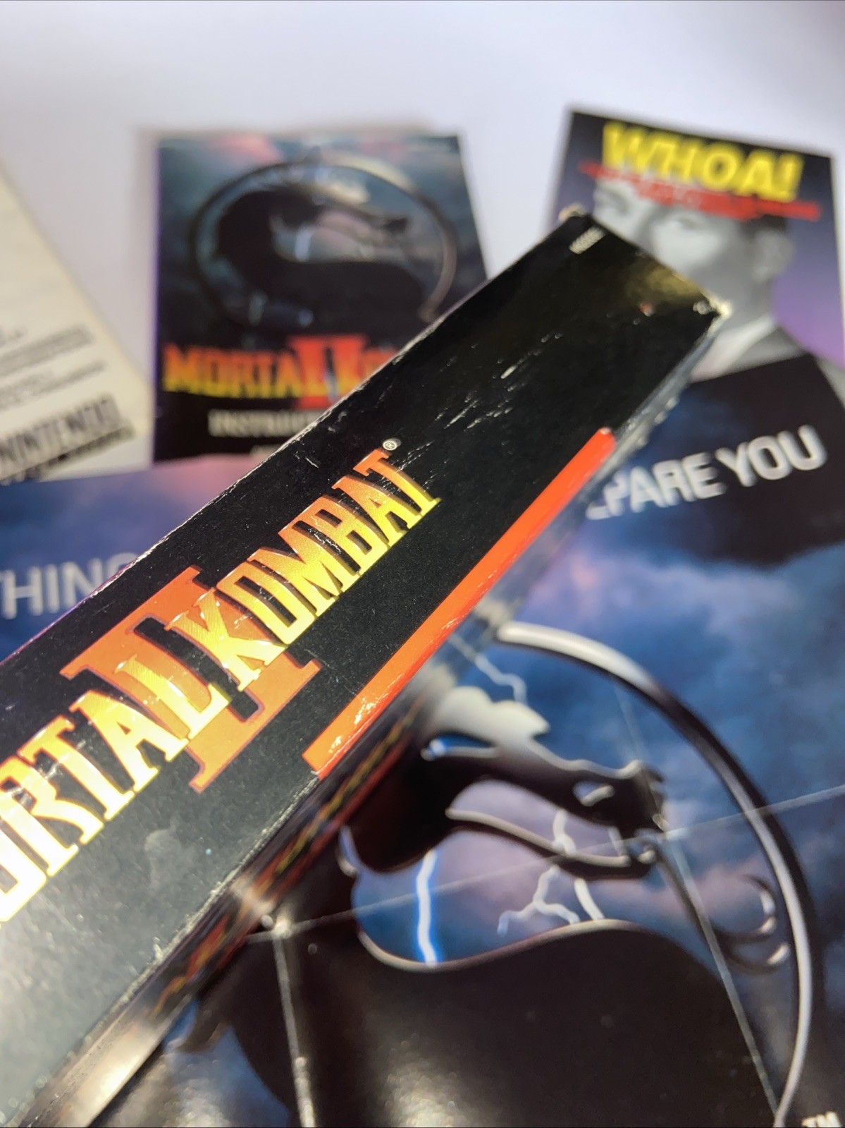 Vintage 1994 Mortal Kombat 2 Super Nintendo Snes W/ Box, Manual, & Poster