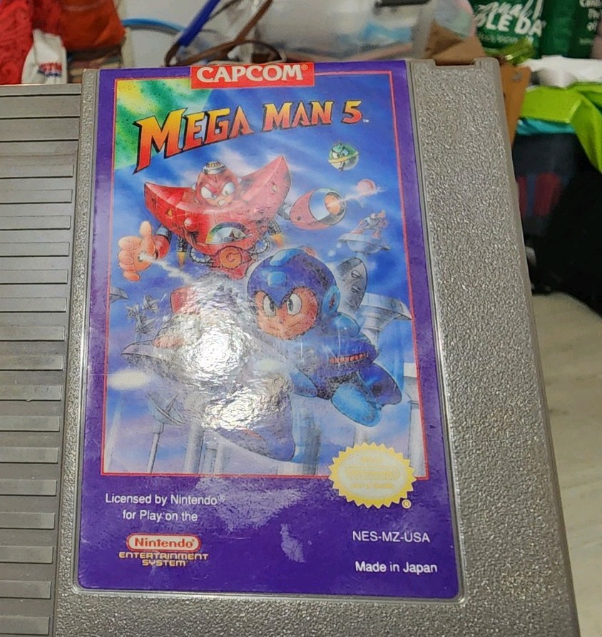 Mega Man 5 Cartridge Nintendo NES Video Game
