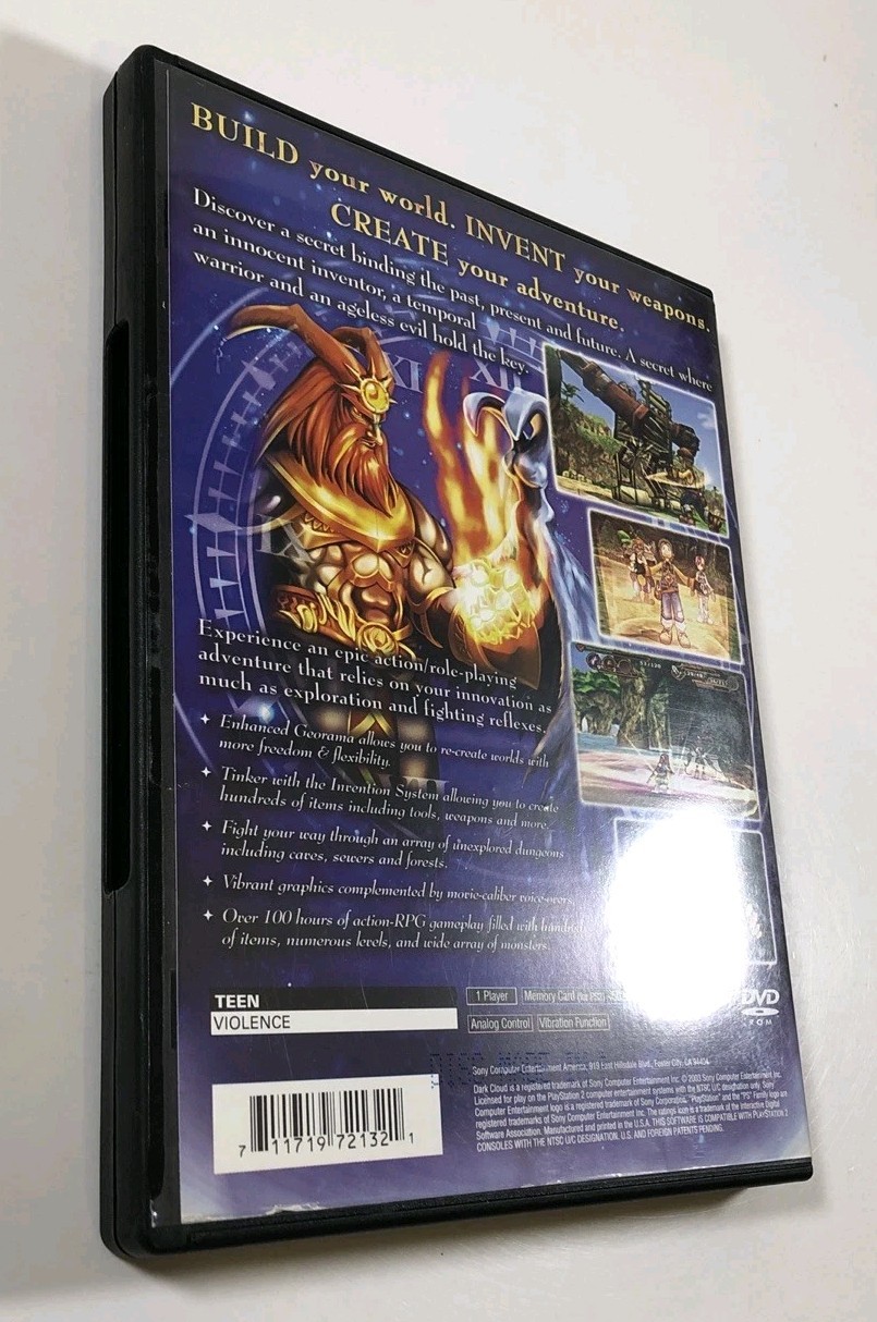 AUTHENTIC COVER ART ONLY NO GAME Dark Cloud 2 (PlayStation 2 / PS2) PLEASE READ