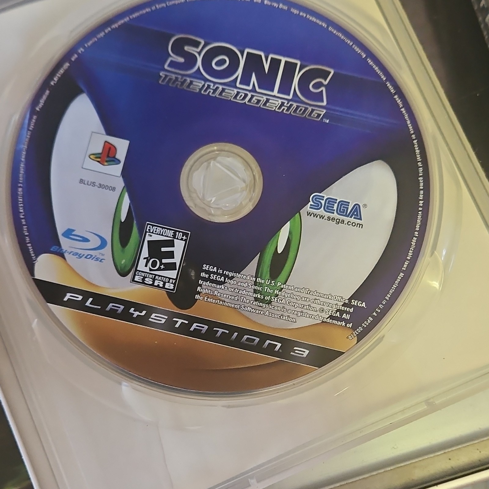 SEGA Sonic the Hedgehog Sony PlayStation 3 PS3 Action Game E10+ Everyone 10+