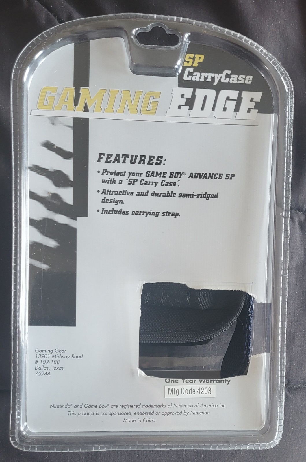 Gaming Edge Game Boy Advance SP Carrying Case BRAND NEW Nintendo Powkiddy v90