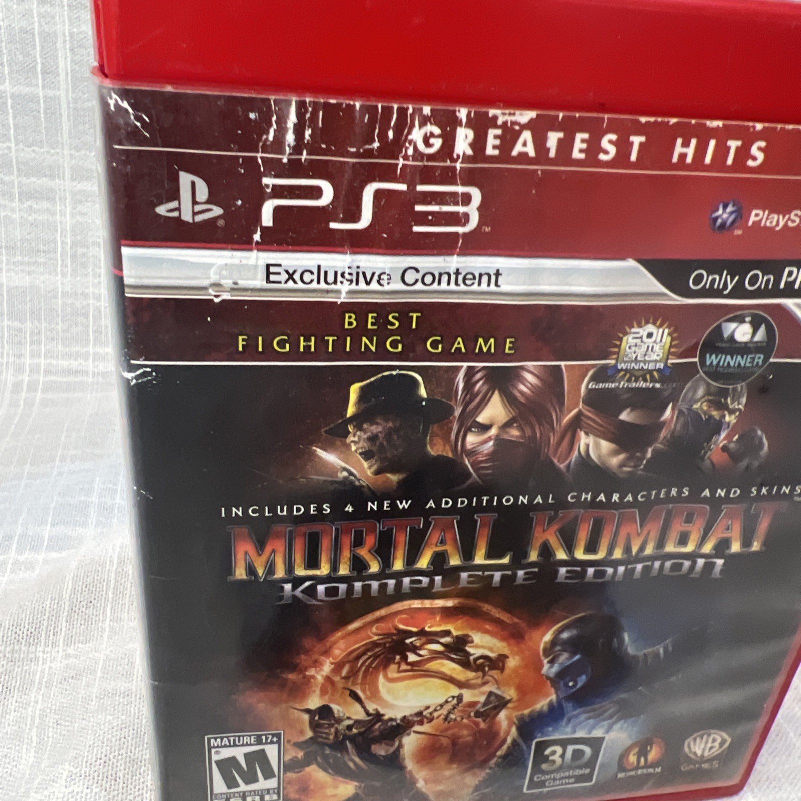 Mortal Kombat Komplete Edition PS3 Greatest Hits NO Manual 3D Exclusive Content