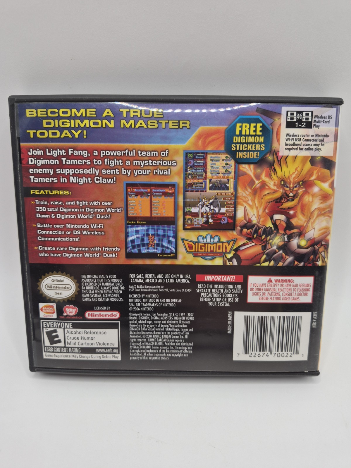 Digimon World: Dawn (Nintendo DS, 2007) with Stickers CIB Mint Rare Retro Tested