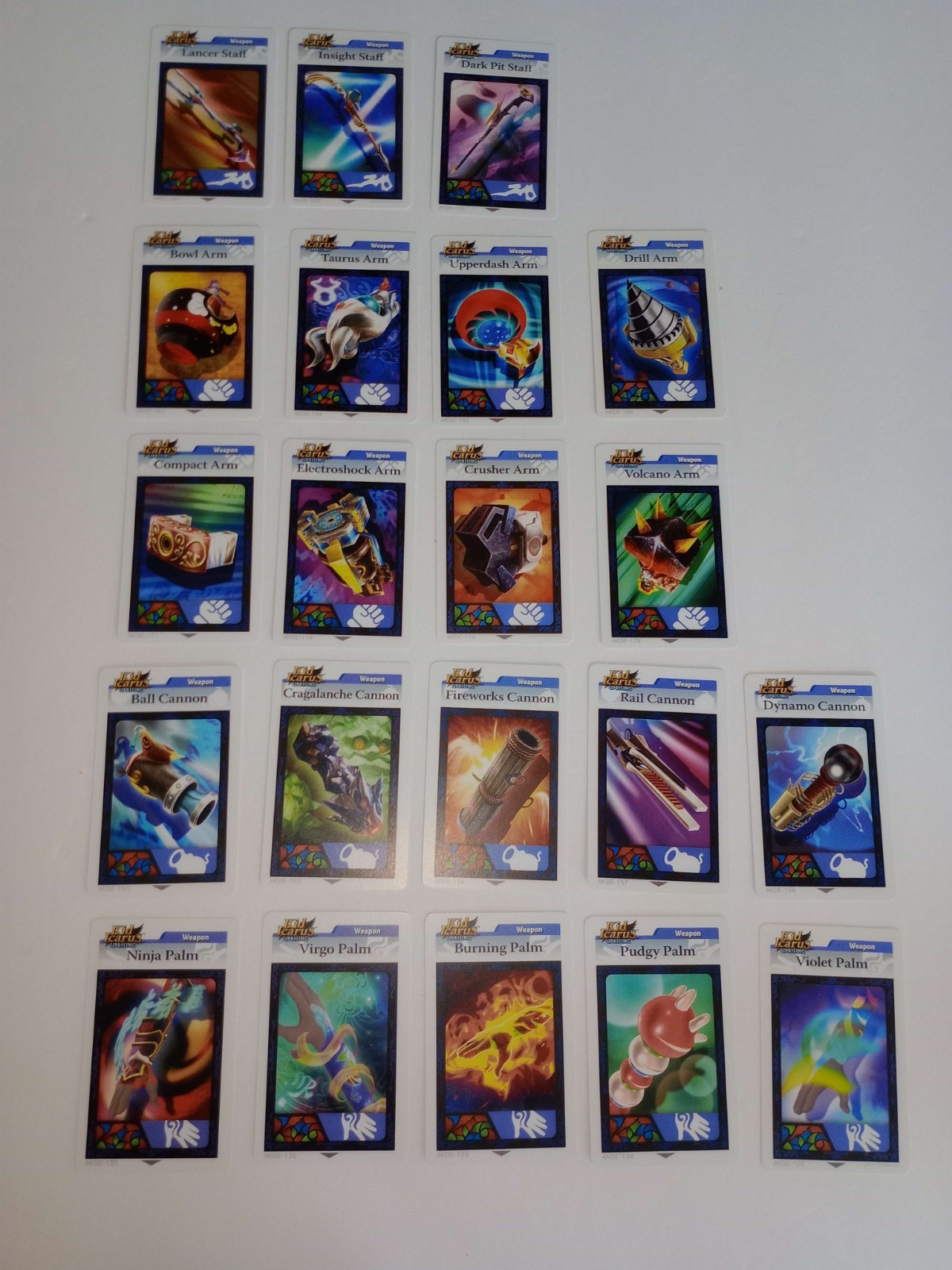 Nintendo 3DS Kid Icarus Uprising AR Cards Lot 20 Count Excellent Condition