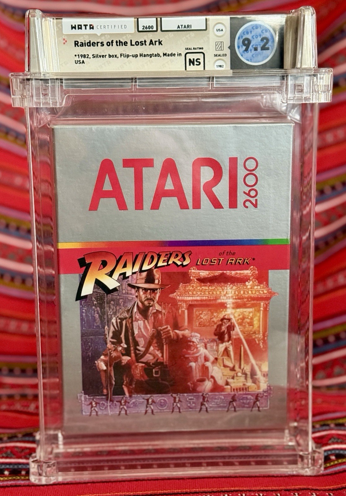 Atari 2600 Raiders of the Lost Ark 1982 WATA 9.2 NS Sealed Video Game