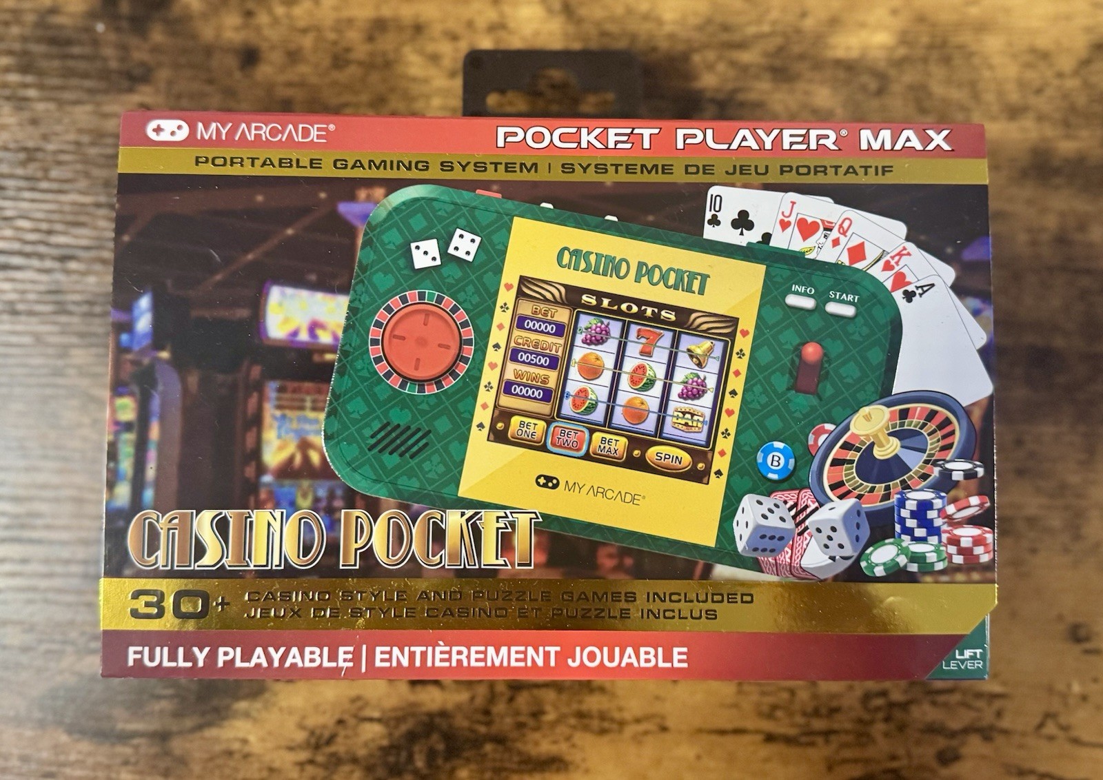 MY ARCADE POCKET PLAYER MAX PORTABLE GAMING SYSTEM OVER 30 Casino Style Games