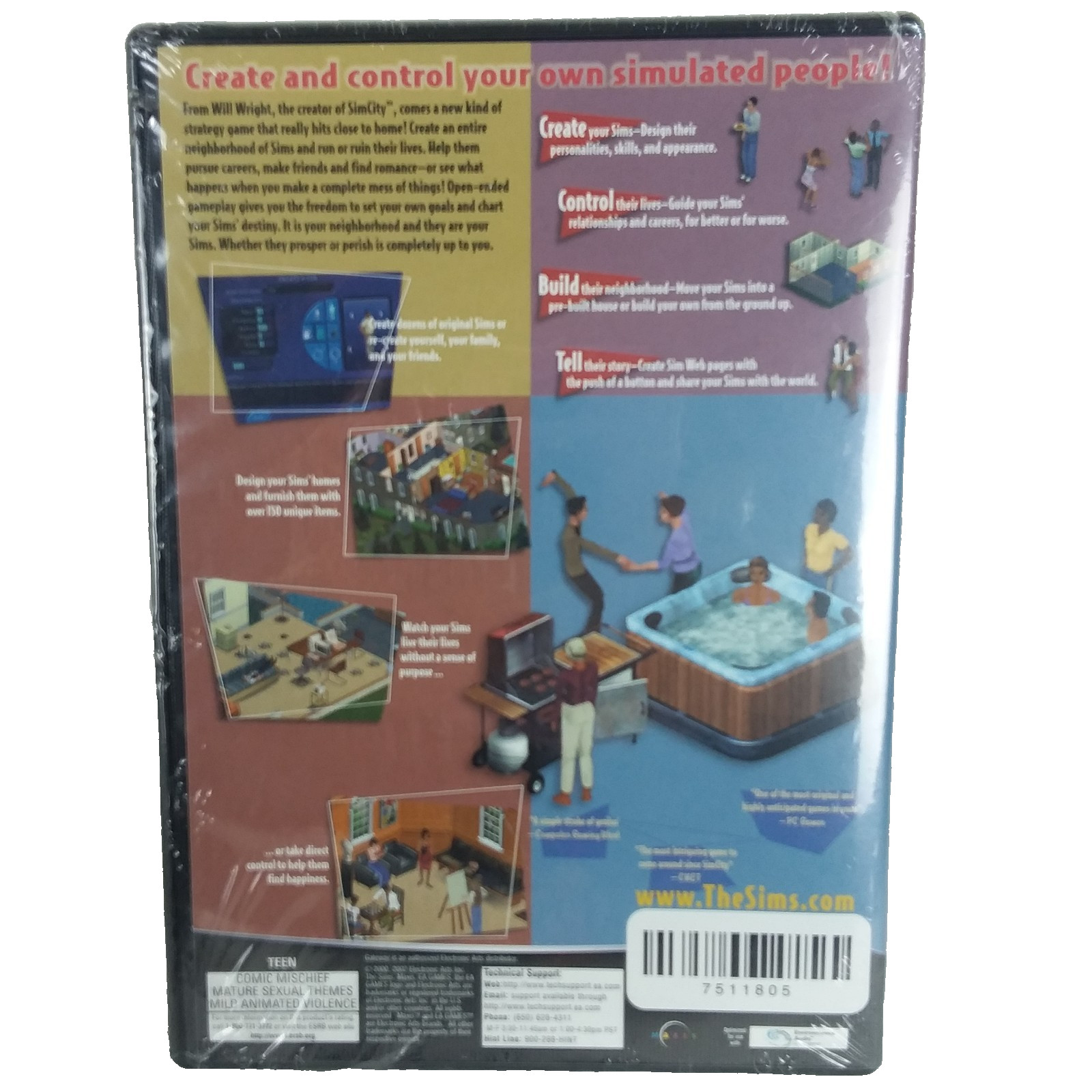 The Sims Series People Simulator EA Games For Windows PC 2000 New Sealed