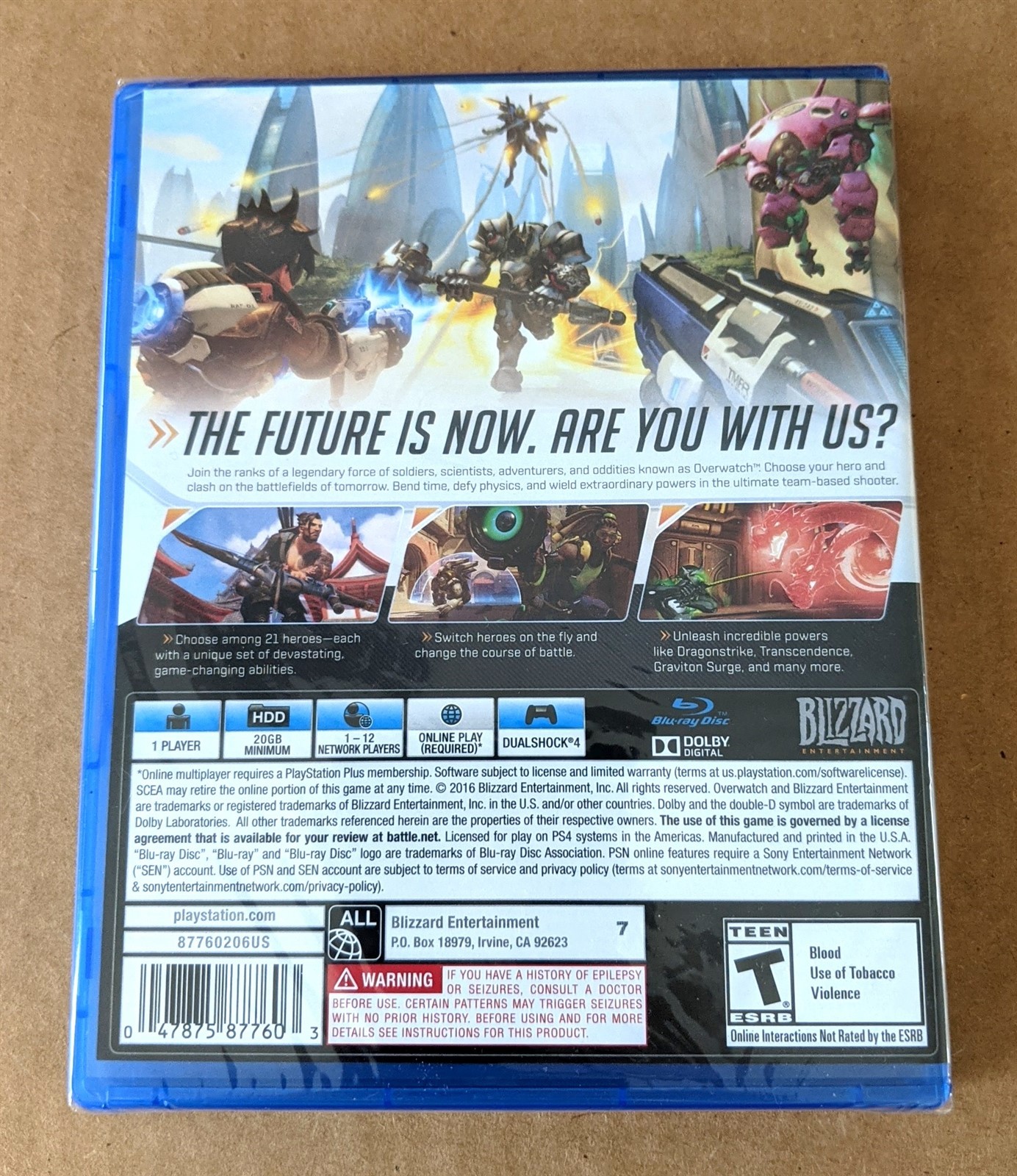 Overwatch Origins Edition Sony PS4 Sealed Noire Widowmaker Skin Insert Included