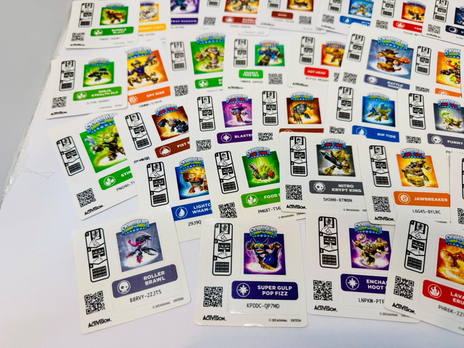 Skylanders Stickers, Bulk Lot of 57 Stickers, New and Excellent Condition, Game