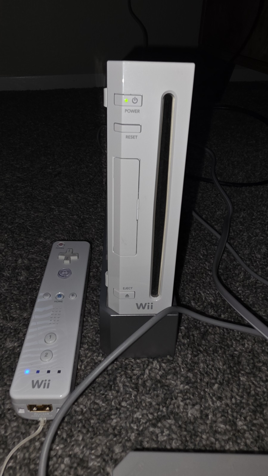 Nintendo Wii RVL-001 512MB White Bundle Controller Cords Nunchuck Tested Works