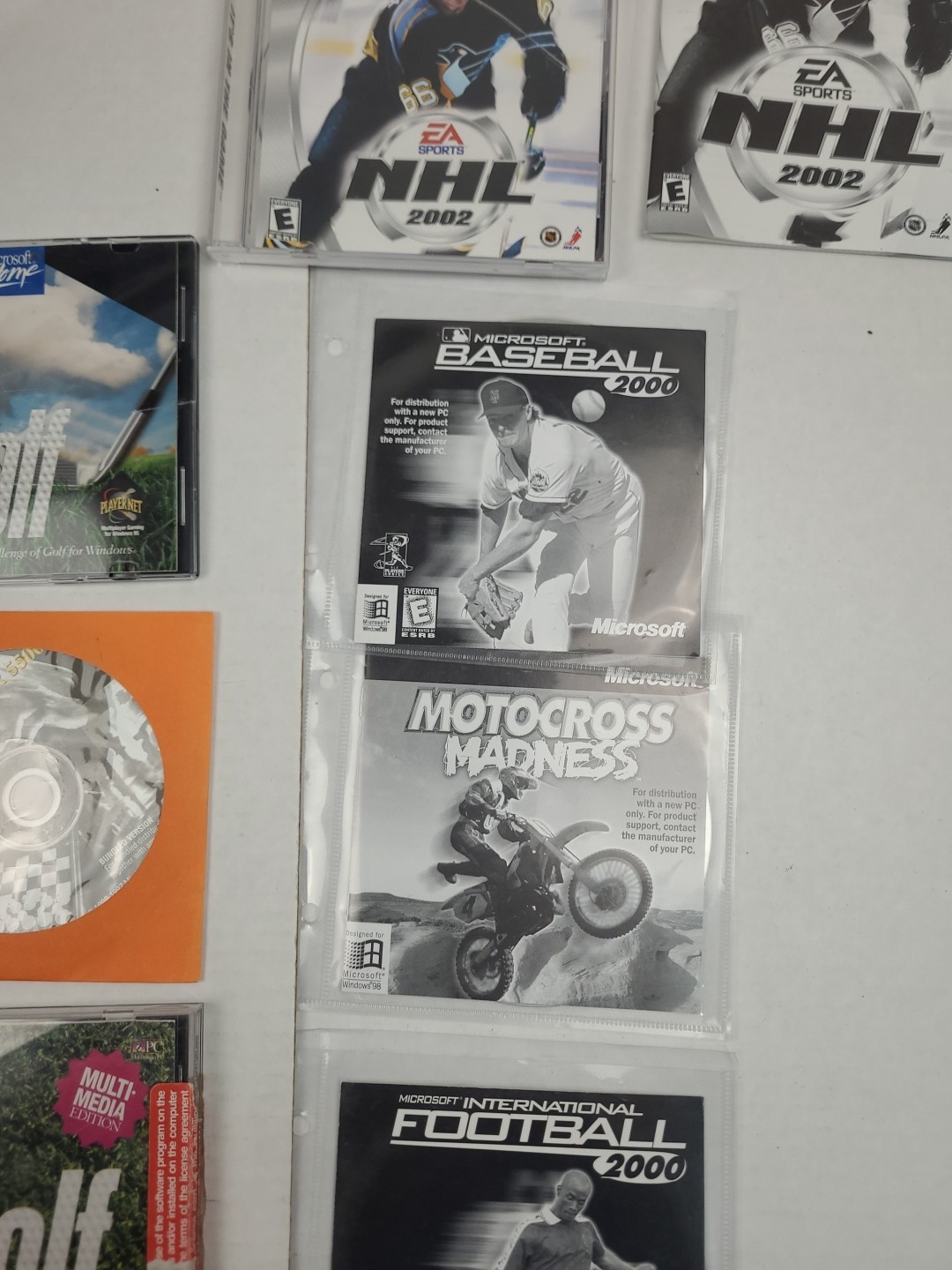 Vintage Lot CD-ROM COMPUTER GAMES DOS Windows Tested Big Box NHL golf Racing