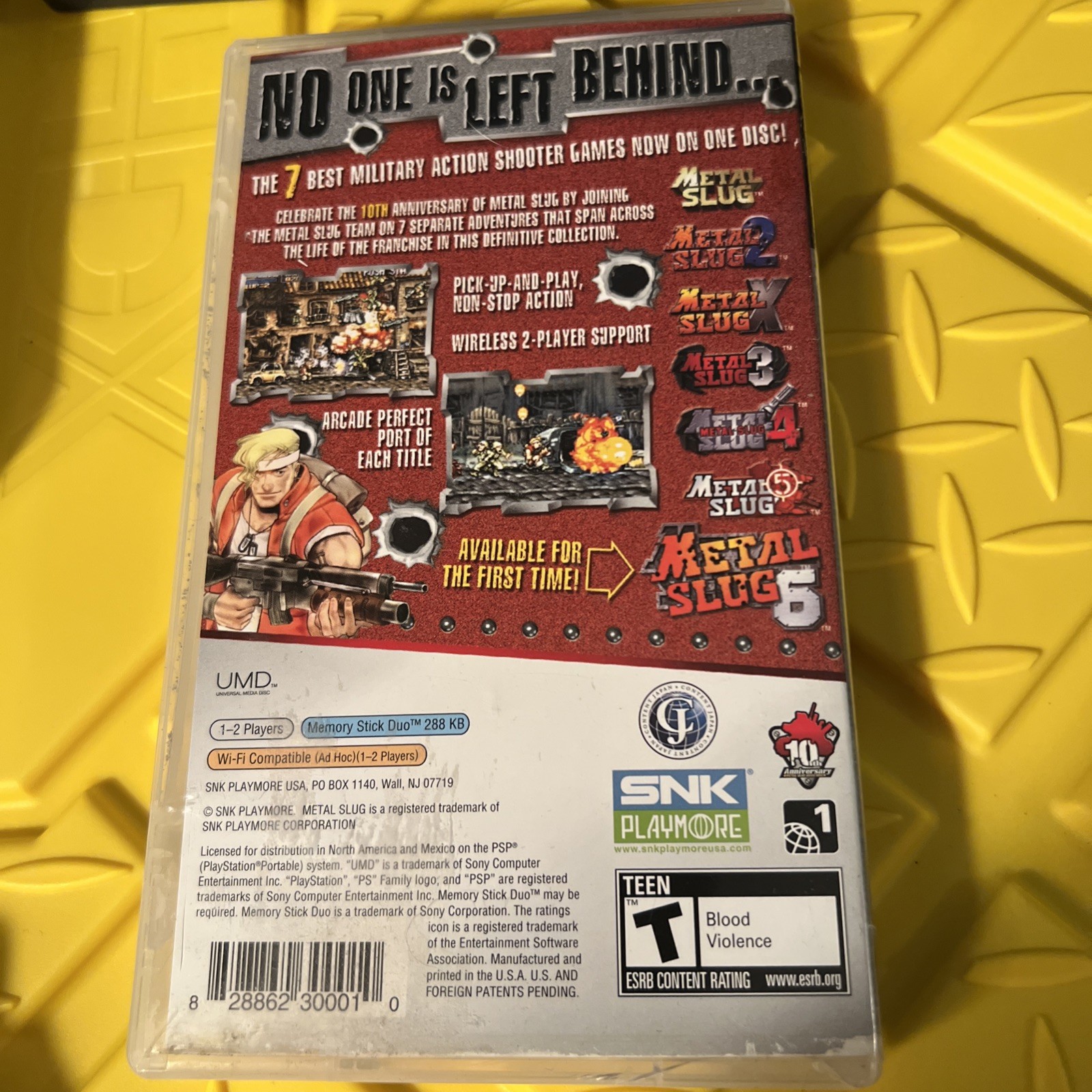 Metal Slug Anthology – PSP Case & Manual Only No Game