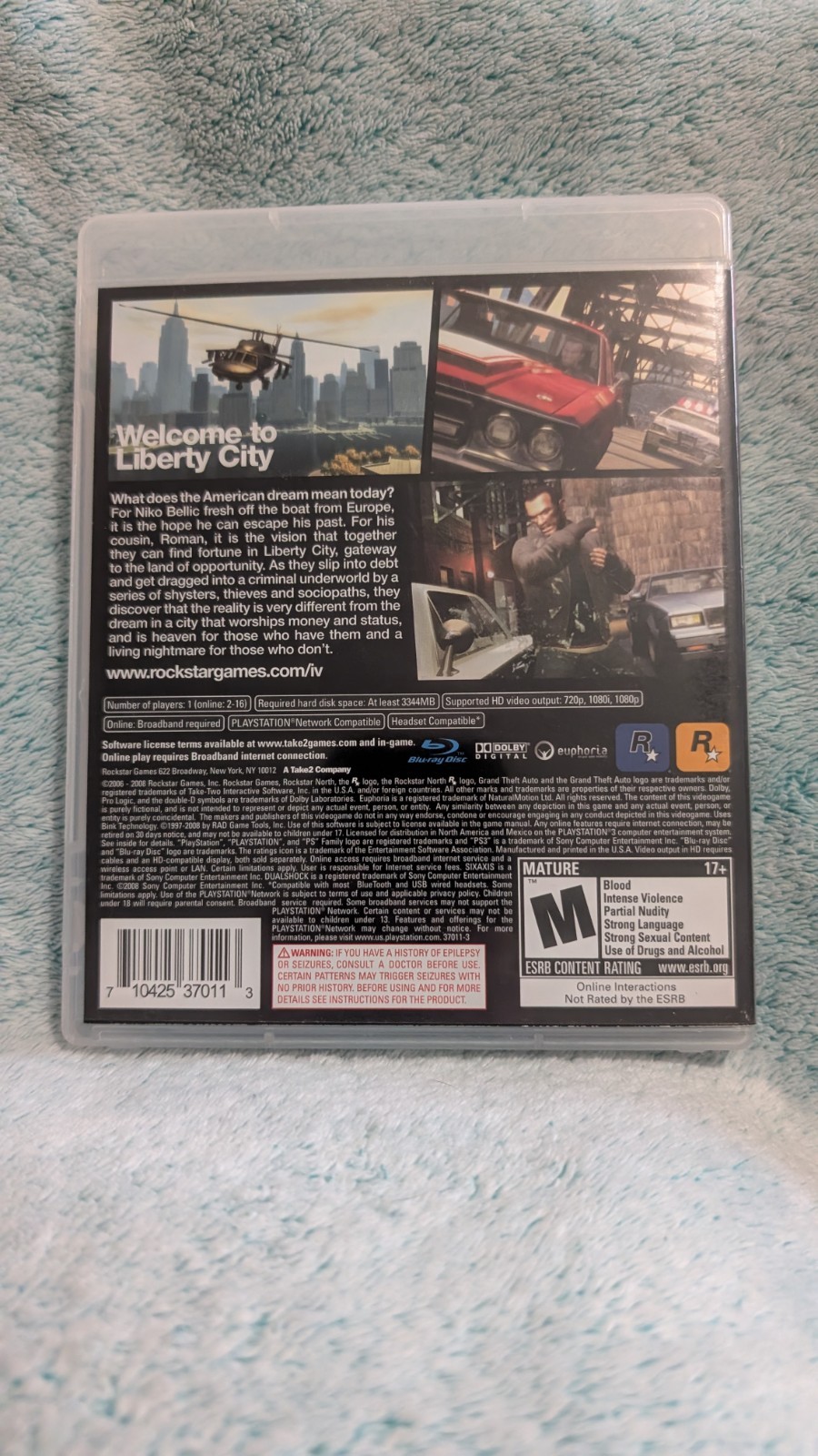 Rockstar Games Grand Theft Auto IV PlayStation 3 2008 Map & Manual Included