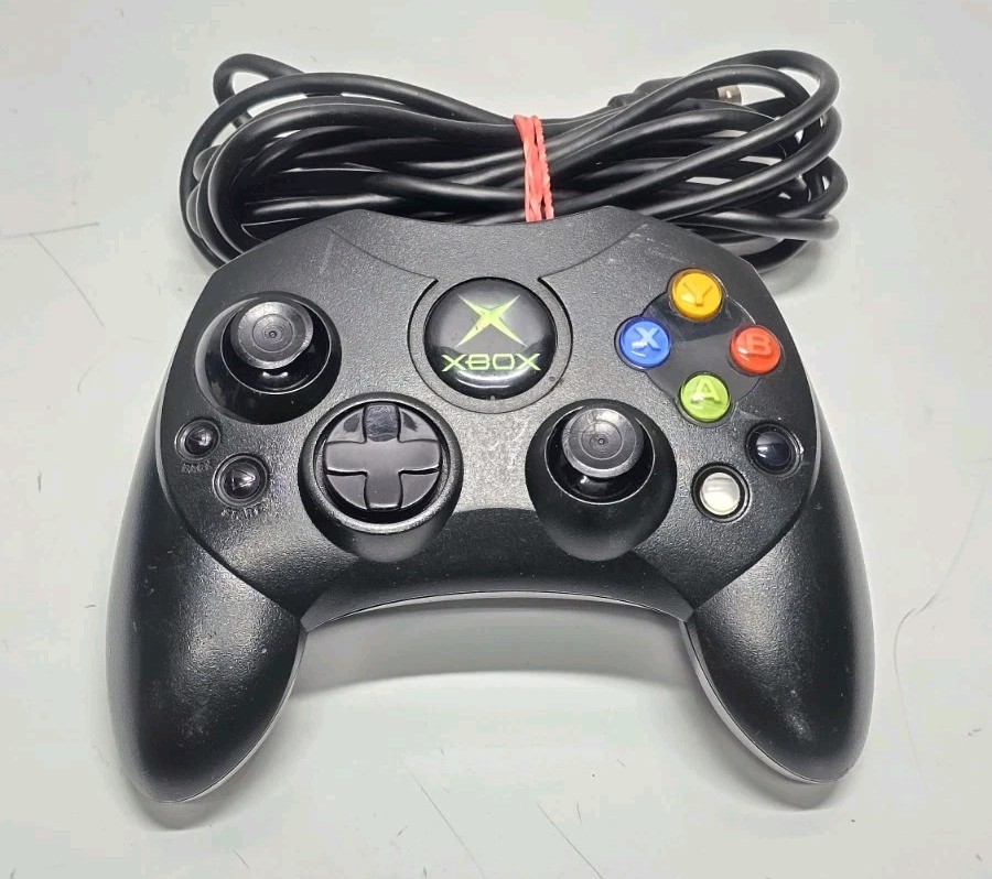 Microsoft Original Xbox Controller S Black Wired OEM Gamepad Console Accessories