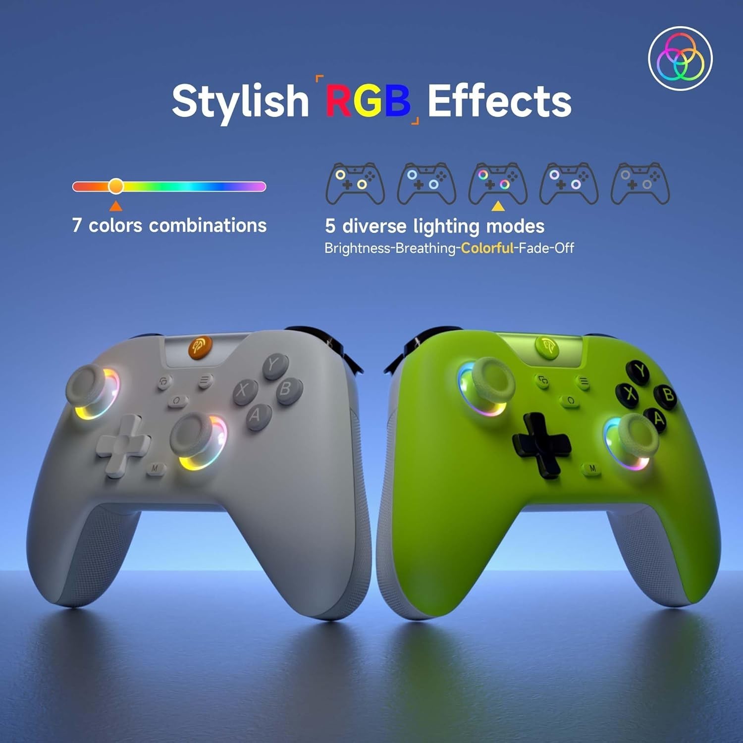 X05 Wireless Game Controller for PC/Android/Steam Deck with Extra Thumb Grips
