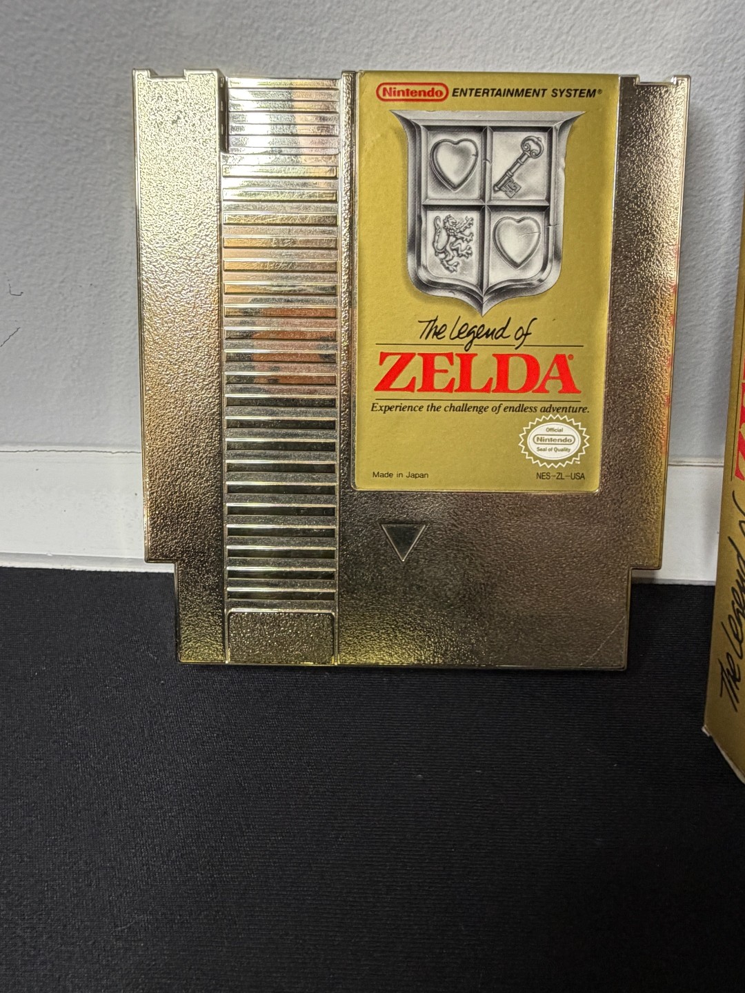 Legend of Zelda Nintendo NES Gold Cartridge + Original Box 1987 No Manual
